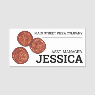 ペペローニピザトッピングピッツェリアイタリアン食品 名札