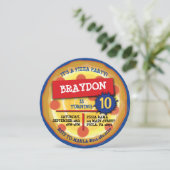 ペペローニピザパーティーお祝い誕生日パーティー 招待状 (スタンド正面)