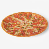 ペペローニ&チーズピザパーティー紙プレート ペーパープレート (アングル)