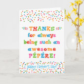 ペペールの父のデイカード カード (黄色い花)