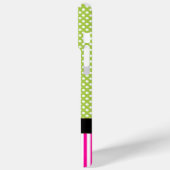 ペポパーソナライズされたッドライム水玉模様ピンクストライプ Case-Mate iPhoneケース (裏面 / 左)