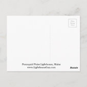 ペマキッド岬灯台、メイン州 ポストカード (裏面)