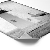 ペマキドポイントメインライトハウスブラックアンドホワイト ポスター (角)