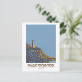 ペマキドポイントライトハウスメイントラベルアートヴィンテージ ポストカード (スタンド正面)