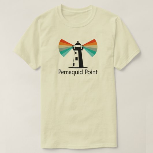 ペマクィッドポイント灯台の虹 Tシャツ (デザイン正面)