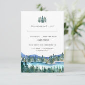 ペミ川 | 水彩RSVPと食事の選択 出欠カード (スタンド正面)