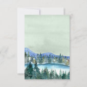 ペミ川 | 水彩RSVPと食事の選択 出欠カード (裏面)