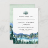 ペミ川 | 水彩RSVPと食事の選択 出欠カード (正面/裏面)