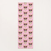 ペムおもしろいブレークウェルシュコーギーパターンピンク ヨガマット (裏面)