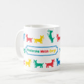 ペムよくはしゃぐブレークウェルシュコーギーマグ コーヒーマグカップ (正面左)