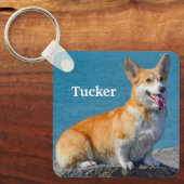 ペムク赤と白レウェルシュコーギー子犬 キーホルダー (正面)