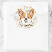 ペムパーソナライズされたブレークウェルシュコーギー子犬の星 ラウンドシール (バッグ)