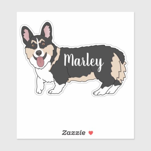 ペムパーソナライズされたブレークウェルシュコーギー シール (シート)