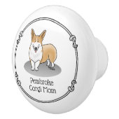 ペムブレークウェルシュコーギーママ（赤1）犬ママかわいい セラミックノブ (右)