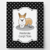 ペムブレークウェルシュコーギーママ(赤1)犬ママかわいい フォトプラーク (正面)