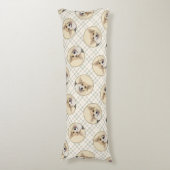 ペムブレーク絵を描ウェルシュコーギーの3色のドッグアート ボディピロー (正面縦)