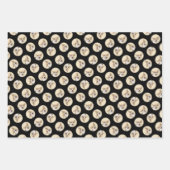 ペムブレーク絵を描ウェルシュコーギーの3色のドッグアート ラッピングペーパーシート (正面3)