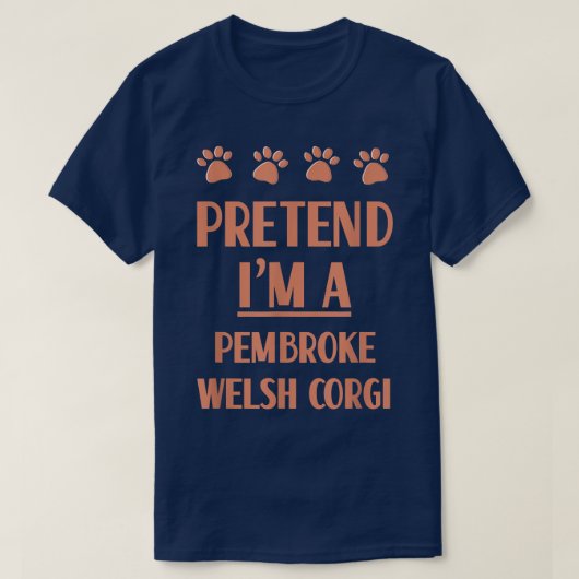 ペムブロークウェルシュコーギーの仮装ドッグブリード Tシャツ (デザイン正面)