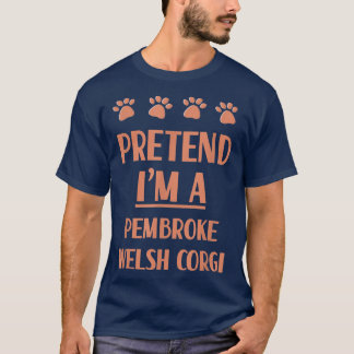 ペムブロークウェルシュコーギーの仮装ドッグブリード Tシャツ
