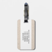 ペム赤と白ブレークウェルシュコーギー漫画の犬 ラゲッジタグ (裏面縦)