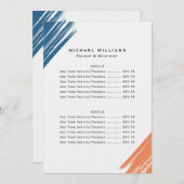 ペモダンインター・ビジネス・プライス・リスト メニュー (正面/裏面)