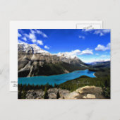 ペヤト湖，カナディアンロッキー ポストカード (正面/裏面)