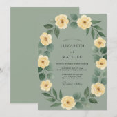 ペューターヨエール芍薬の結婚式 招待状 (正面/裏面)