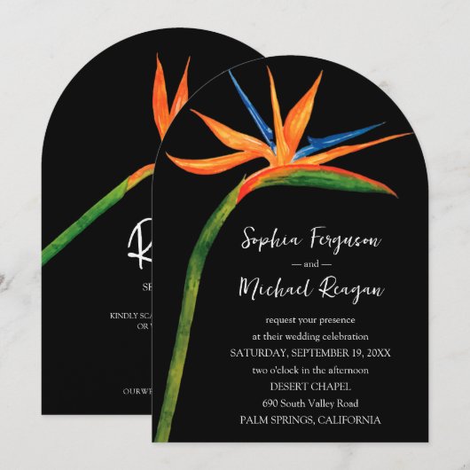 ペラドシス QRコード オールインワン ウェディング 招待状 (正面/裏面)