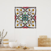 ペラナカンフローラタイル ポスター (キッチン)