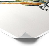 ペラノドン恐竜の水彩画ウォールアートホームデコール ポスター (角)