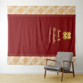 ペラ伝統的ナ中国のカンの背景 タペストリー (インサイチュ(横))