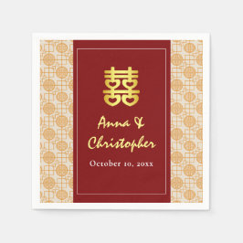 ペラ伝統的ナ中国の結婚カン スタンダードカクテルナプキン