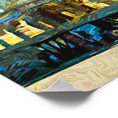 ペラ素晴らしクロアチアシティ油彩画 ポスター (角)