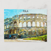 ペラ素晴らしクロアチアシティ油彩画 ポストカード (正面)