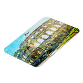 ペラ素晴らしクロアチアシティ油彩画 マグネット (左側)