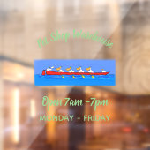 ペリおもしろいカン漕ぎ漫画イラストレーション ウィンドウサイン (シート2)