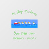 ペリおもしろいカン漕ぎ漫画イラストレーション ウィンドウサイン (シート)