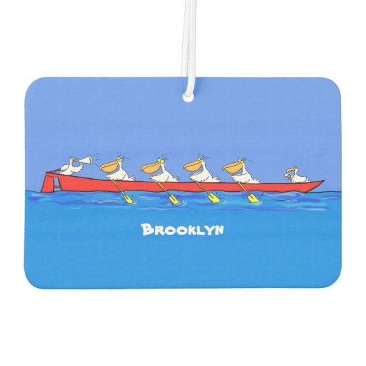 ペリおもしろいカン漕ぎ漫画イラストレーション カーエアーフレッシュナー (裏面)