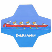 ペリおもしろいカン漕ぎ漫画イラストレーション サッカーボール (フラット)