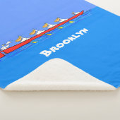 ペリおもしろいカン漕ぎ漫画イラストレーション シェルパブランケット (3/4)