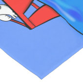 ペリおもしろいカン漕ぎ漫画イラストレーション ショートテーブルランナー (コーナー)