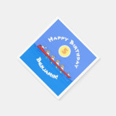 ペリおもしろいカン漕ぎ漫画イラストレーション スタンダードカクテルナプキン (角)