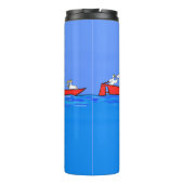 ペリおもしろいカン漕ぎ漫画イラストレーション タンブラー (裏面)