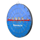 ペリおもしろいカン漕ぎ漫画イラストレーション ダーツボード (正面右)