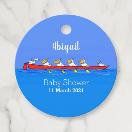 ペリおもしろいカン漕ぎ漫画イラストレーション フェイバータグ (正面)