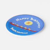 ペリおもしろいカン漕ぎ漫画イラストレーション ペーパープレート (アングル)