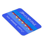 ペリおもしろいカン漕ぎ漫画イラストレーション マグネット (右側)