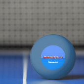 ペリおもしろいカン漕ぎ漫画イラストレーション 卓球ボール (ネット)