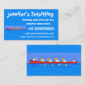 ペリおもしろいカン漕ぎ漫画イラストレーション 名刺 (正面/裏面)