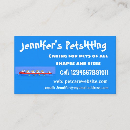 ペリおもしろいカン漕ぎ漫画イラストレーション 名刺 (正面)